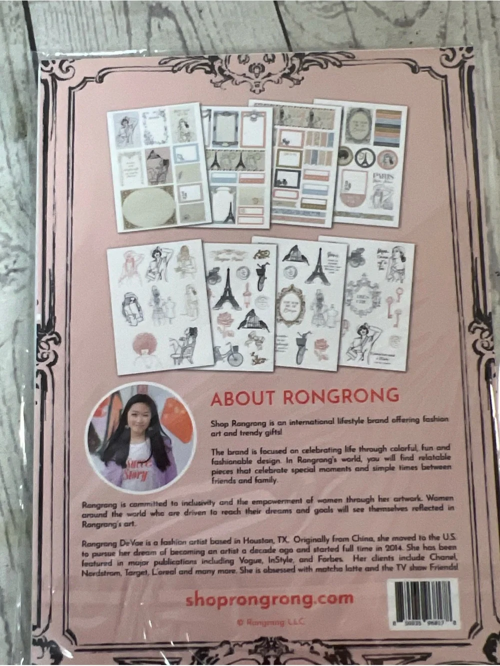 Rongrong Enchante Vintage Paris Inspired Planner Stickers 8 Pages